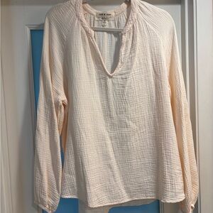 Cloth & Stone Soft Pink Cotton Gauze Blouse